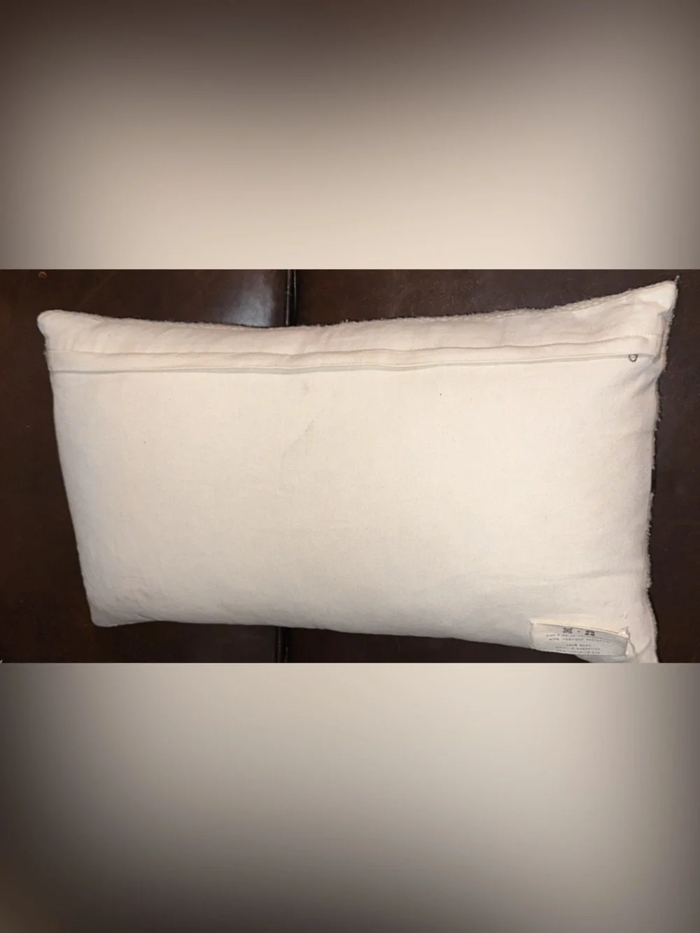 Sien + Co Decorative Throw Accent Pillow Lumbar Shaped 25”x15” 100% Wool